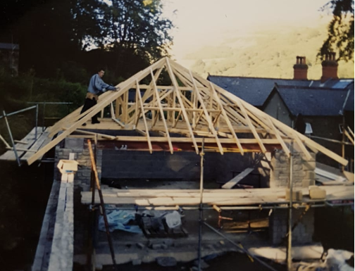 Truss Roof being framed